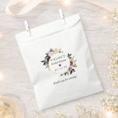 パープル ピンク ローズ フラワーブライダルシャワー フェイバーバッグ (クリップ留めされた状態)