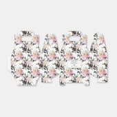 パープル ピンク ローズ フローラル ブライダル シャワー フェイバーボックス (折り畳みなし)