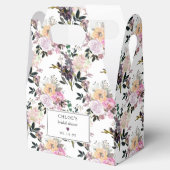 パープル ピンク ローズ フローラル ブライダル シャワー フェイバーボックス (オープン)