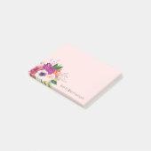 パープル ピンク 水彩 花 ポストイット (アングル)