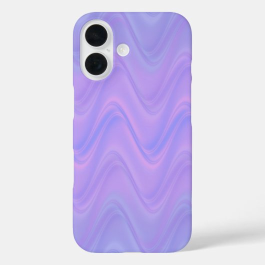 パープル ピンク 波線 パターン Case-Mate iPhoneケース (裏面)