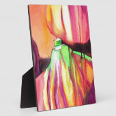 パープル・フィグスのオリジナル水彩画・ドリップペイント フォトプラーク (側面)