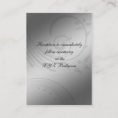 パープル フェイク リボン ヴィンテージ ブローチ 結婚式 エンクロージャーカード (裏面)