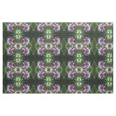 パープル フクシア 花 ファブリック (ファットクウォーター)