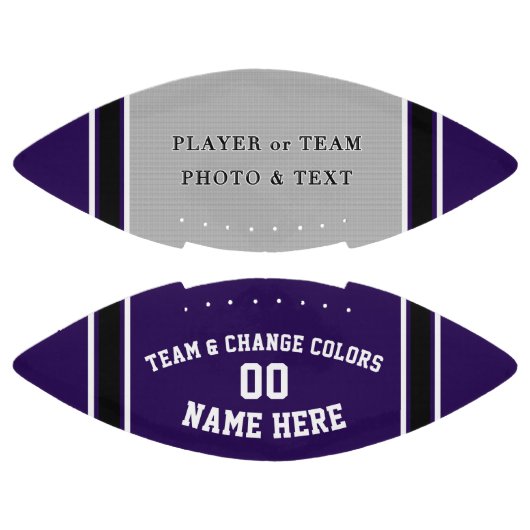 パープル·フパーソナライズされたォトフットボールまたはカラー アメリカンフットボール (パネル)