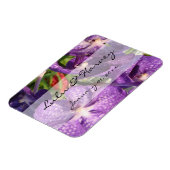 パープル・フラワーズ・パー結婚ソナルズ マグネット (左側)