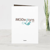 パープル フラワーズ メイソンジャー バルノウッド ウェディング サンキューカード (裏面)