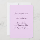 パープル フラワーズ メイソンジャー 受付カード 招待状 (裏面)