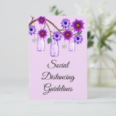 パープル フラワーズ メイソンジャー 安全対策 エンクロージャーカード (スタンド正面)