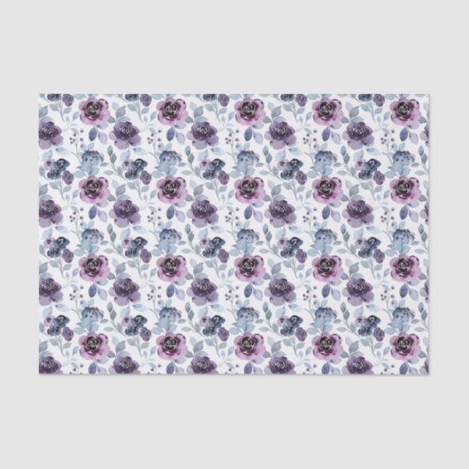 パープル フラワーズ 薄葉紙 (正面)
