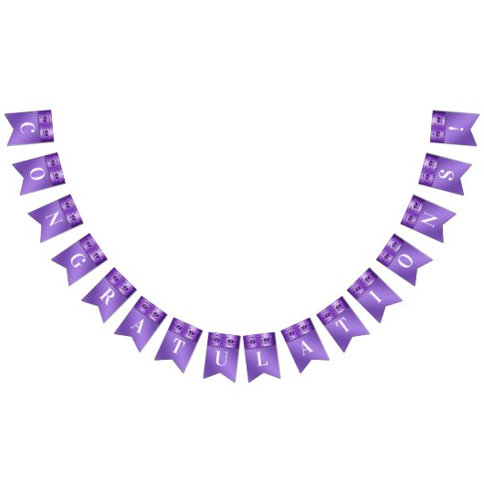 パープル フラワーバンテング フラッグ (全)