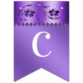 パープル フラワーバンテング フラッグ (第1の旗)