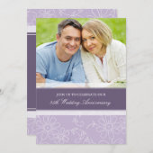 パープル フラワーフォト 25周年 招待状 (正面/裏面)