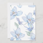 パープル フラワープリント 招待状 (裏面)