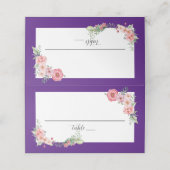 パープル フラワール プレイスカード (外部開封)