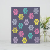 パープル フラワー柄 スクラップブッキングペーパー (スタンド正面)