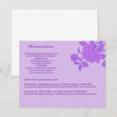 パープル フラワー カスタム 封筒付きカード エンクロージャーカード (正面/裏面)