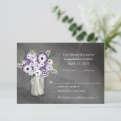 パープル フラワー ガーデン ブラックボード メイソンジャー | RSVP (スタンド正面)