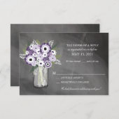 パープル フラワー ガーデン ブラックボード メイソンジャー | RSVP (正面/裏面)