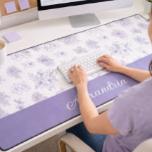 パープル フラワー パターン カスタム ネーム