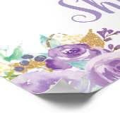 パープル フラワー ラマ 赤ちゃん歓迎 ショーガール サイン (角)