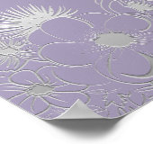 パープル フラワー リハーサル ディナー ポスター (角)