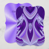 パープル フラワー レインボー ドリームス 招待状 (正面/裏面)