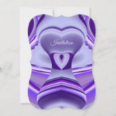 パープル フラワー レインボー ドリームス 招待状 (正面)