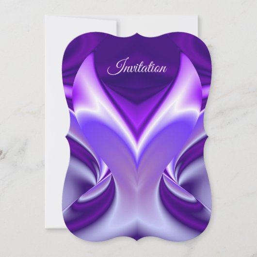 パープル フラワー レインボー ドリームズ 招待状 (正面)