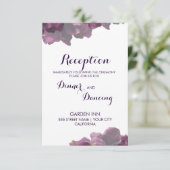 パープル フラワー 受付カード エンクロージャーカード (スタンド正面)