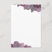 パープル フラワー 受付カード エンクロージャーカード (裏面)