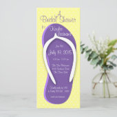 パープル フリップ フロップ ブライダル シャワー 招待状 (スタンド正面)