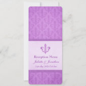 パープル フルール ド リス 結婚式 披露宴 夕食 メニュー 招待状 (正面)