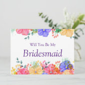 パープル·フローラは私の花嫁付き添いの提案になる 招待状 (スタンド正面)