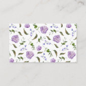 パープル フローラル おむつくじチケット エンクロージャーカード (裏面)