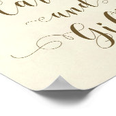 パープル フローラル アイボリー 結婚式 パーティー カードとギフト ポスター (角)