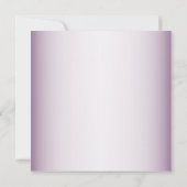 パープル フローラル ジオメトリック グリーenery リハーサル ディナー 招待状 (裏面)