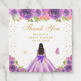 パープル フローラル ダークスキン プリンセス スイート シックスティーン フェイバータグ