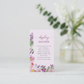 パープル フローラル ディスプレイ シャワー カード (スタンド正面)