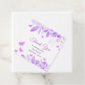 パープル フローラル バタフライ ブライダル シャワー サンクス フェイバータグ (インサイチュ)