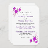 パープル フローラル パッション 招待状 (正面/裏面)