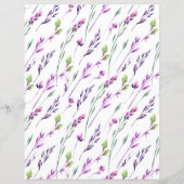 パープル フローラル パーソナル/プロフェッショナル ステーショナリー (裏面)