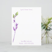 パープル フローラル パーソナル/プロフェッショナル ステーショナリー (スタンド正面)