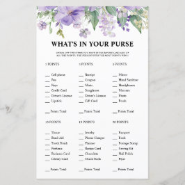 パープル フローラル ブライズシャワー　あなたの財布の中は？