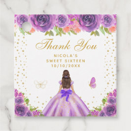 パープル フローラル ブルネット ヘア プリンセス スイート シックスティーン フェイバータグ
