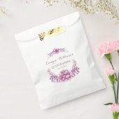 パープル フローラル リースのキンセアニエラ ギフトバッグ フェイバーバッグ (封をした状態)