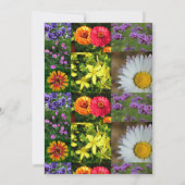 パープル フローラル 退職パーティー 招待状 (裏面)