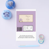 パープル/ブラウン結婚ズケーキ大キャンディバーラッパ チラシ (シングル)