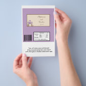 パープル/ブラウン結婚ズケーキ大キャンディバーラッパ チラシ (ハンドル)