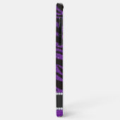 パープル&ブラックグリッタータイガープリントダイヤモンド名 Case-Mate iPhoneケース (裏面/左)